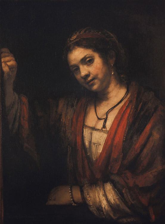 REMBRANDT Harmenszoon van Rijn Woman at an open Door (mk33)